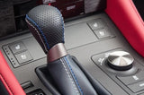 Genuine Lexus Japan 2015-2025 RC-F Punching Leather Shift Knob (Blue and White Stitching)