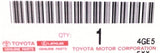 Genuine Toyota Japan License Plate Lock Bolt Set (Chrome Finished)
