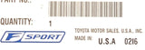 Genuine Lexus 2006-2013 IS 250/350 F-Sport Air Intake System