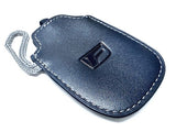 Genuine Lexus F-Sport Black Leather Smart Access Key Glove (Silver Loop / Silver Stitching)