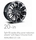 Genuine Lexus Japan 2018-2025 Lexus LS 500/500h 20inch Vapor Chrome finish Premium Aluminum Wheel Set (Set of 4)