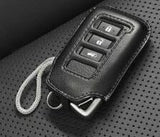 Genuine Lexus Black Leather Smart Access Key Glove (Silver Loop / Silver Stitching)