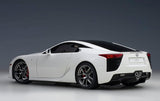 Lexus LFA 1/18 Scale Diecast Model Car (White with Carbon Roof and Carbon Rear Wing)