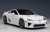 Lexus LFA 1/18 Scale Diecast Model Car (White with Carbon Roof and Carbon Rear Wing)