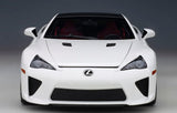 Lexus LFA 1/18 Scale Diecast Model Car (White with Carbon Roof and Carbon Rear Wing)