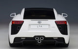 Lexus LFA 1/18 Scale Diecast Model Car (White with Carbon Roof and Carbon Rear Wing)