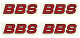 Genuine BBS Japan Wheel Rims Graphic Sticker Decal Set (Set of 4)