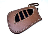Genuine Lexus Brown Leather Smart Access Key Glove (Brown Loop / White Stitching)