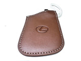 Genuine Lexus Brown Leather Smart Access Key Glove (White Loop / White Stitching)