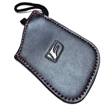 Genuine Lexus F-Sport Black Leather Smart Access Key Glove (Black Loop / Red Stitching)