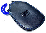 Genuine Lexus F-Sport Black Leather Smart Access Key Glove (Blue Loop / Blue Stitching)