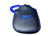 Genuine Lexus F-Sport Performance Black Leather Smart Access Key Glove (Blue Loop / Blue Stitching)