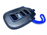 Genuine Lexus F-Sport Performance Black Leather Smart Access Key Glove (Blue Loop / Blue Stitching)