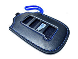 Genuine Lexus F-Sport Performance Black Leather Smart Access Key Glove (Blue Loop / Blue Stitching)