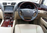 Genuine Lexus Japan 2007-2012 LS 460/600h Orchid Brown Leather and Real Wood Steering Wheel