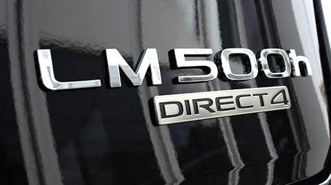 Genuine Lexus Japan 2024-2025 LM 500h Chrome Back Door Name Plate Emblem with DIRECT4 Badge