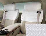 Genuine Lexus Japan 2024-2025 LM Premium Embroidered Lace Half Seat Cover Set for Second-Row Seats