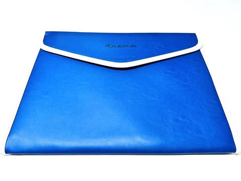 Lexus Blue Leather Notebook Laptop Sleeve Bag