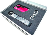 Genuine Lexus Japan Premium Leather Key Holder with Red Smart Access Key Cover