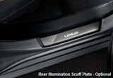 Genuine Lexus Japan 2019-2023 ES Illuminated Front Door Scuff Plate Set (Battery-Operated)