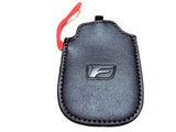 Genuine Lexus F-Sport Black Leather Smart Access Key Glove (Red Loop / Red Stitching)