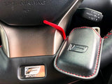 Genuine Lexus F-Sport Black Leather Smart Access Key Glove (Red Loop / Red Stitching)