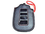 Genuine Lexus F-Sport Black Leather Smart Access Key Glove (Red Loop / Red Stitching)