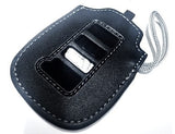 Genuine Lexus F-Sport Performance Black Leather Smart Access Key Glove (Silver Loop / Silver Stitching)