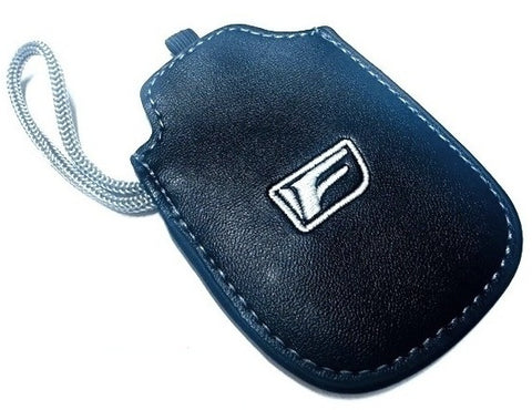 Genuine Lexus F-Sport Performance Black Leather Smart Access Key Glove (Silver Loop / Silver Stitching)