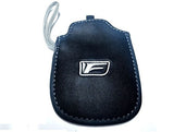 Genuine Lexus F-Sport Performance Black Leather Smart Access Key Glove (Silver Loop / Silver Stitching)