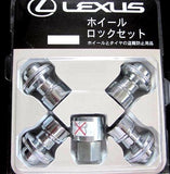 Genuine Lexus Japan 2018-2023 LS Premium Wheel Locks Set (Silver)