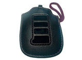 Genuine Lexus Black Leather Smart Access Key Glove (Burgundy Loop / Burgundy Stitching)