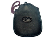 Genuine Lexus Black Leather Smart Access Key Glove (Burgundy Loop / Burgundy Stitching)