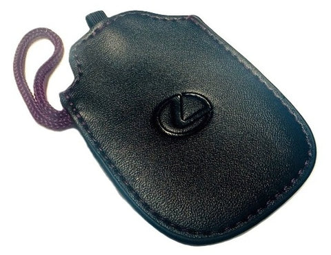 Genuine Lexus Black Leather Smart Access Key Glove (Burgundy Loop / Burgundy Stitching)