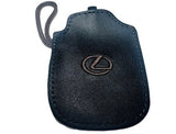 Genuine Lexus Black Leather Smart Access Key Glove (Brown Loop / Brown Stitching)