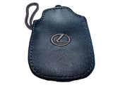 Genuine Lexus Black Leather Smart Access Key Glove (Brown Loop / Brown Stitching)