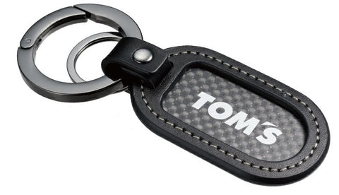 TOM'S JAPAN CFRP Carbon and Black Leather Premium Key Holder