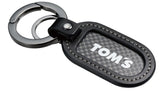 TOM'S JAPAN CFRP Carbon and Black Leather Premium Key Holder