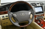 Genuine Lexus Japan 2007-2012 LS 460/600h Light Grey Leather and Real Wood Steering Wheel