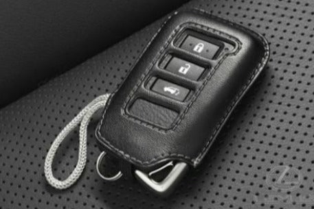 Genuine Lexus F-Sport Black Leather Smart Access Key Glove (Silver Loo ...