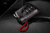 Genuine Lexus Black Leather Smart Access Key Glove (Red Loop / Red Stitching)