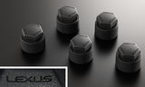 Genuine Lexus Japan 2021-2024 IS Matte Black Hub Bolt Caps with Lexus Logo (SET OF 20)
