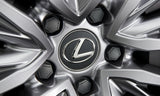 Genuine Lexus Japan 2021-2023 IS Matte Black Hub Bolt Caps with Lexus Logo (SET OF 20)