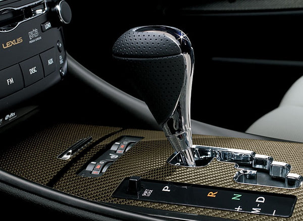 lexus is gear knob Genuine Lexus Japan IS-F Chrome & Leather AT Shift Knob