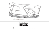 TRD JAPAN 2022-2024 Lexus NX F-Sport Factory Painted Front Spoiler