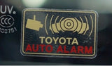 Genuine Toyota Japan Auto Alarm with Camera Label Set (Set of 2)