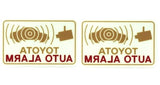 Genuine Toyota Japan Auto Alarm with Camera Label Set (Set of 2)