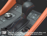 Genuine Lexus Japan 2015-2023 RC-F Punching Leather Shift Knob (Blue and Orange Stitching)