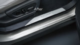Genuine Lexus Japan 2019-2024 UX Brushed Stainless Front Scuff Plate Set with Lexus Logo