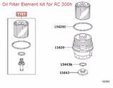 Genuine Lexus Japan 2015-2022 RC Oil Filter Element Kit